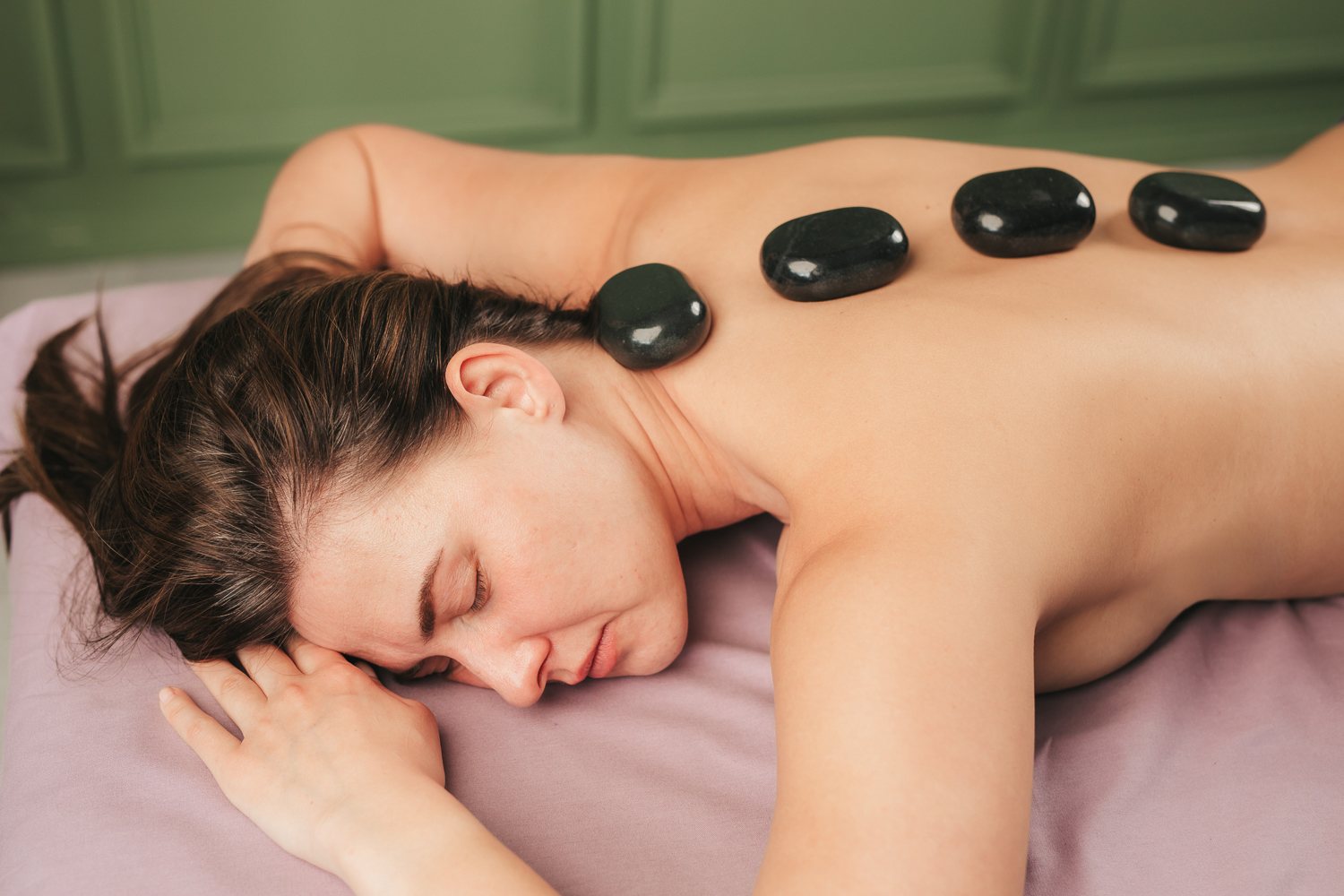 Wellness treatment in progress during a retreat