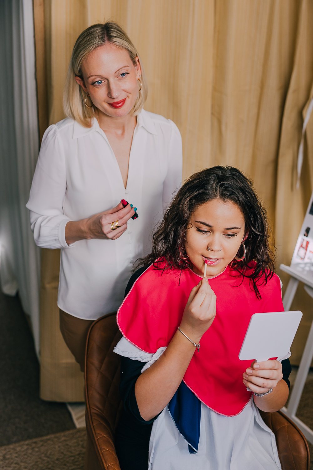 Creative founder preparing for a content shoot