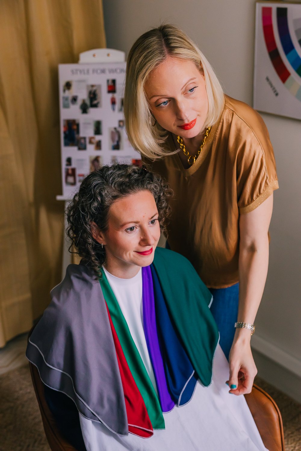 Warm client styling interaction during a session