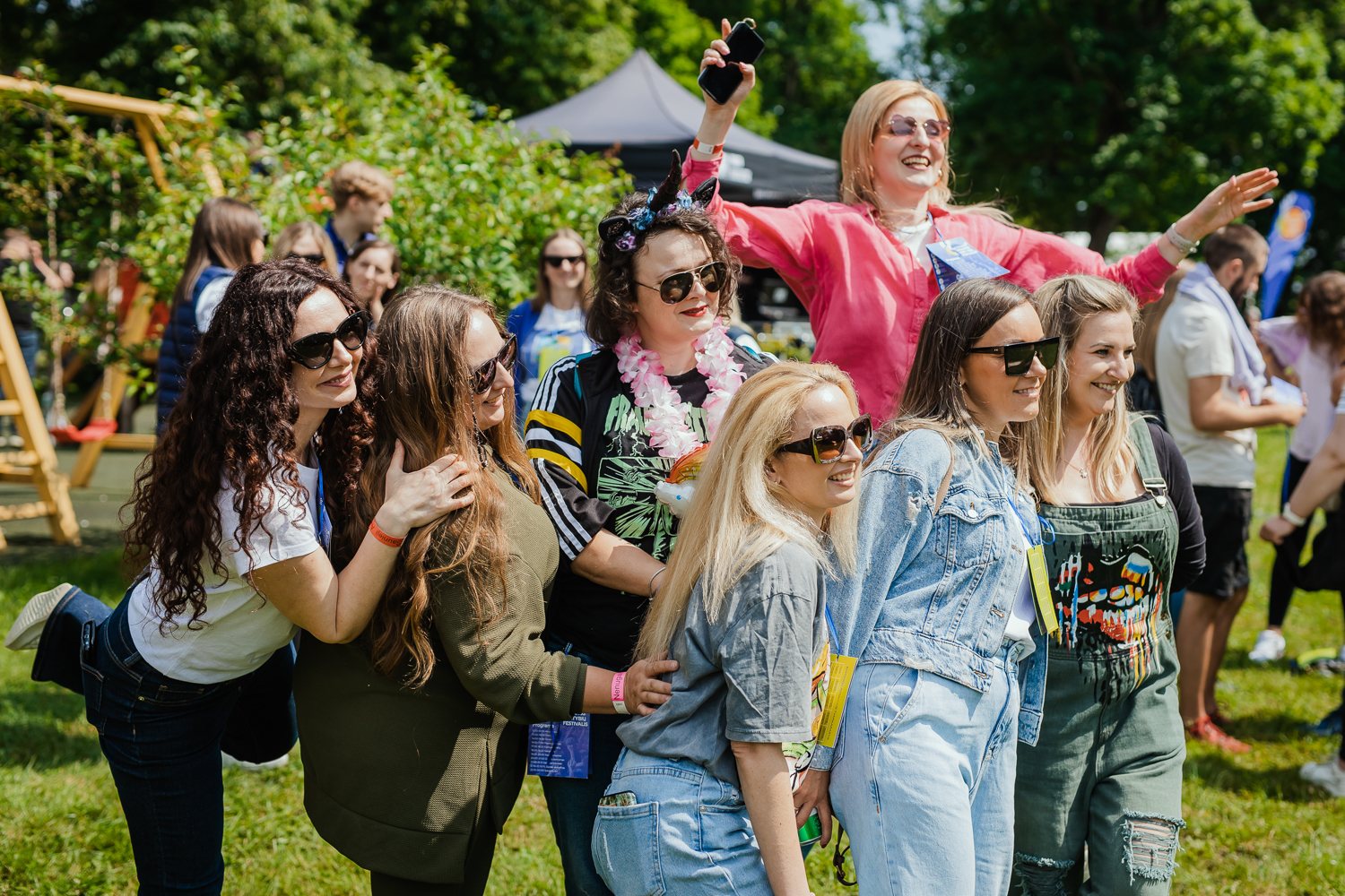 Crowd energy during an outdoor gathering