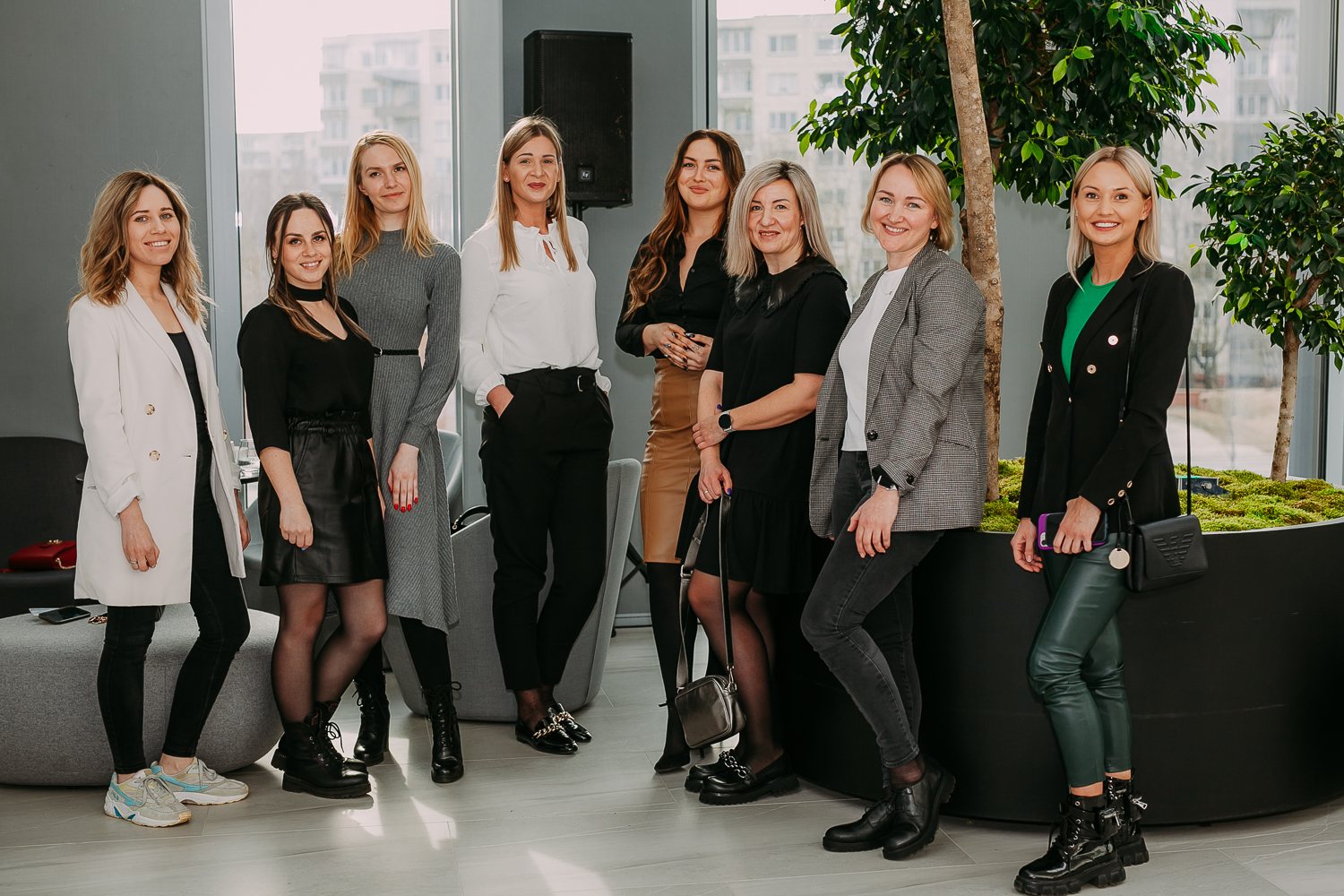 Team portrait at a conference venue