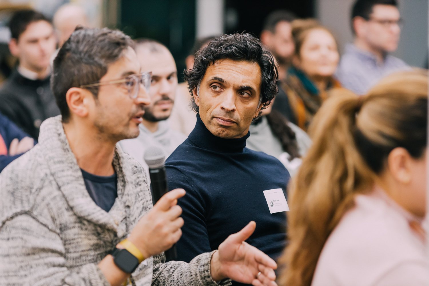 Audience discussion during a live session
