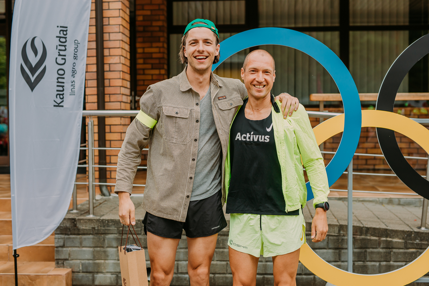 Cheering participants at an event