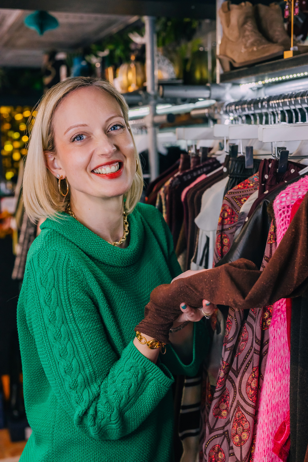 Retail styling portrait in a boutique setting