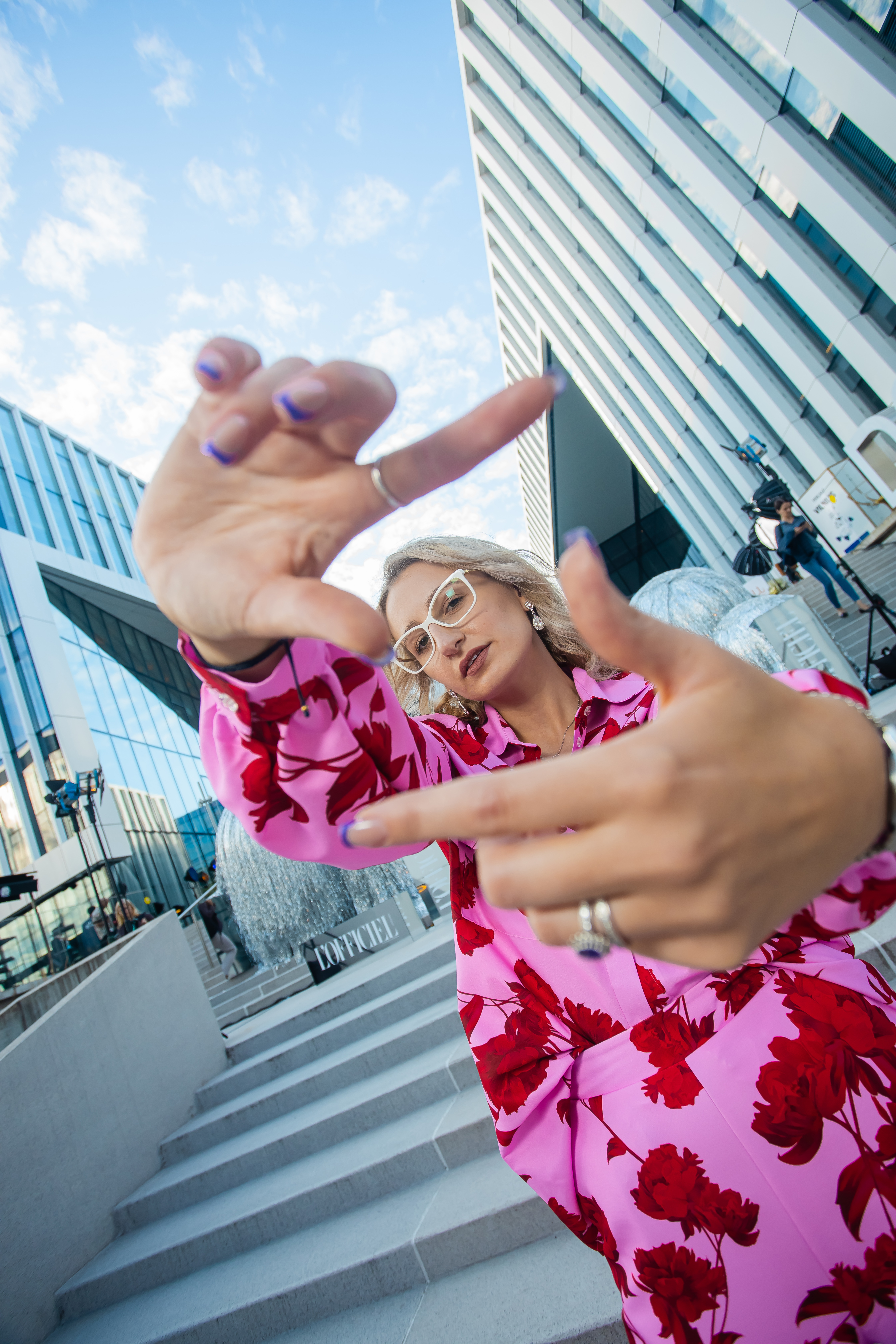 Editorial fashion portrait in an urban setting