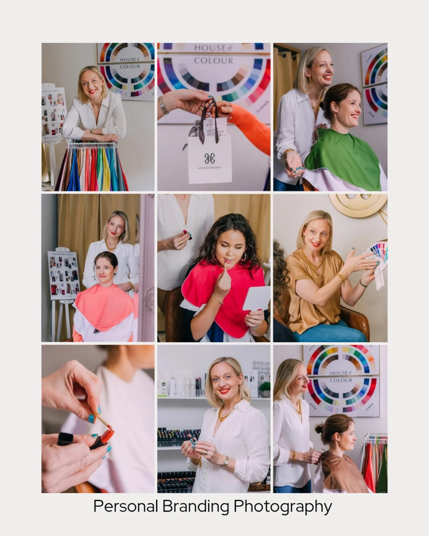 Instagram collage from a personal branding shoot